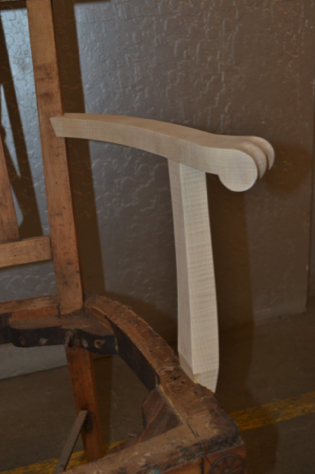 Arm detail inside chair. Arm detail inside chair.